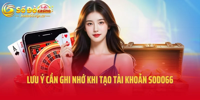 Lưu ý cần ghi nhớ khi tạo tài khoản Sodo66